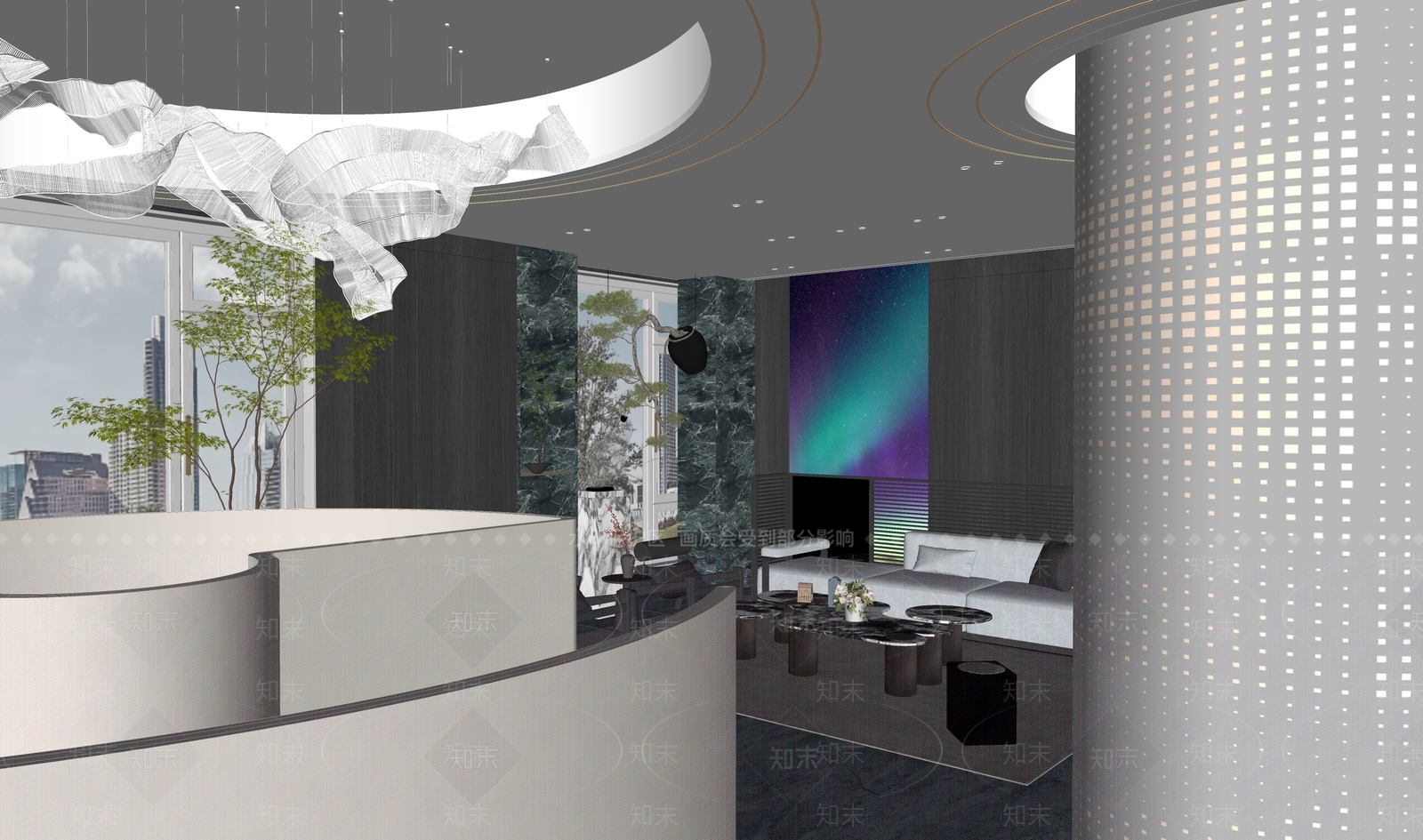 现代休息区SU模型下载【ID:1142798886】