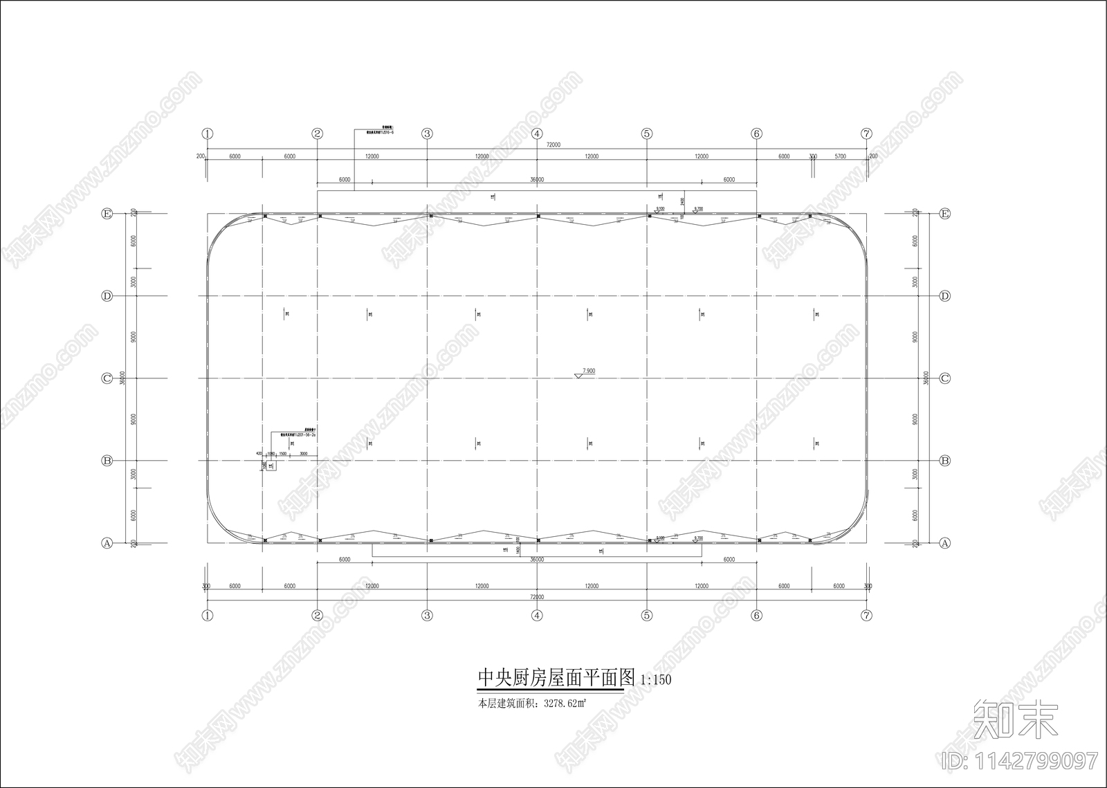 预制菜加工车间建筑cad施工图下载【ID:1142799097】