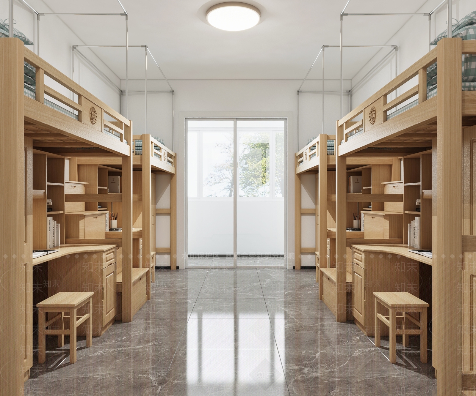 现代学校宿舍SU模型下载【ID:1142799408】