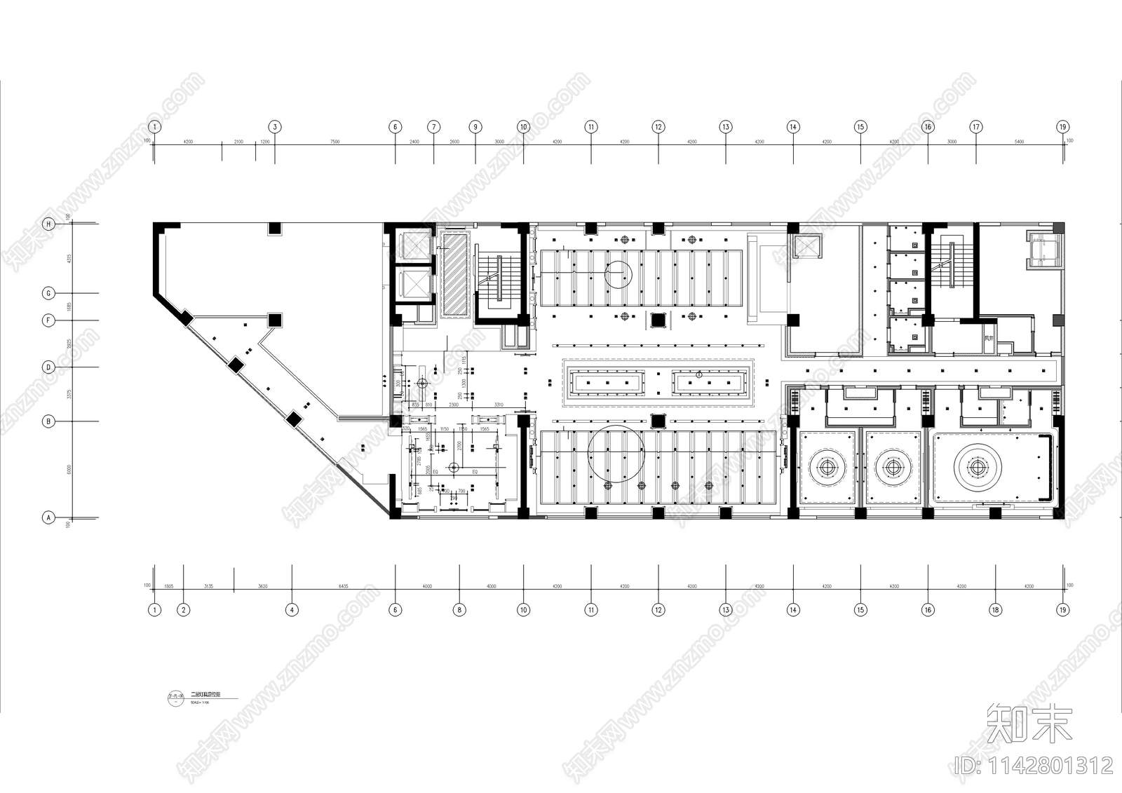 西餐厅及包间室内装修cad施工图下载【ID:1142801312】