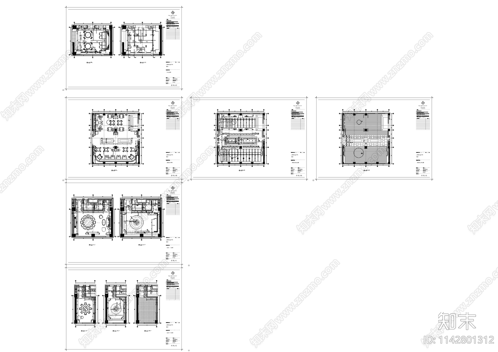 西餐厅及包间室内装修cad施工图下载【ID:1142801312】