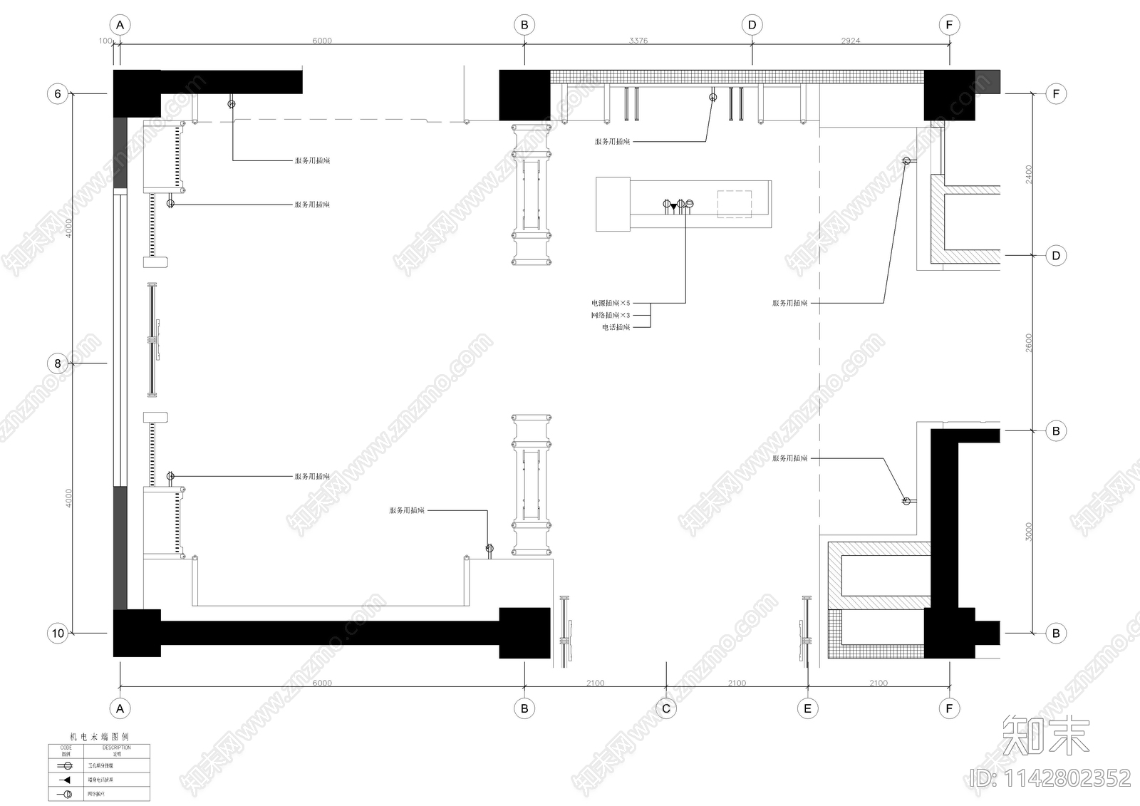 茶室室内装修cad施工图下载【ID:1142802352】