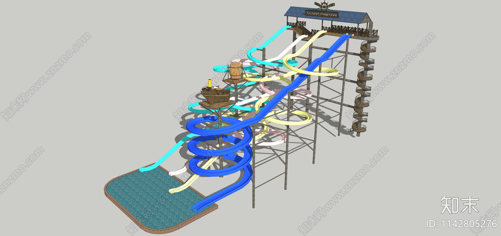 游乐设施SU模型下载【ID:1142805276】