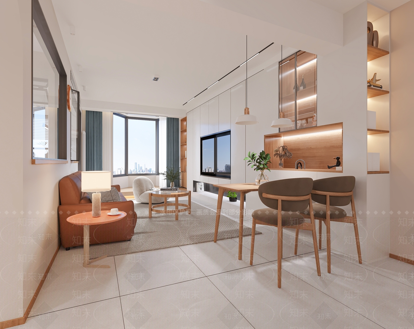 现代loft客餐厅3D模型下载【ID:1142813379】