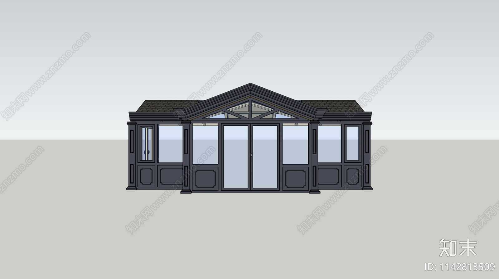 现代户外独立阳光房SU模型下载【ID:1142813509】
