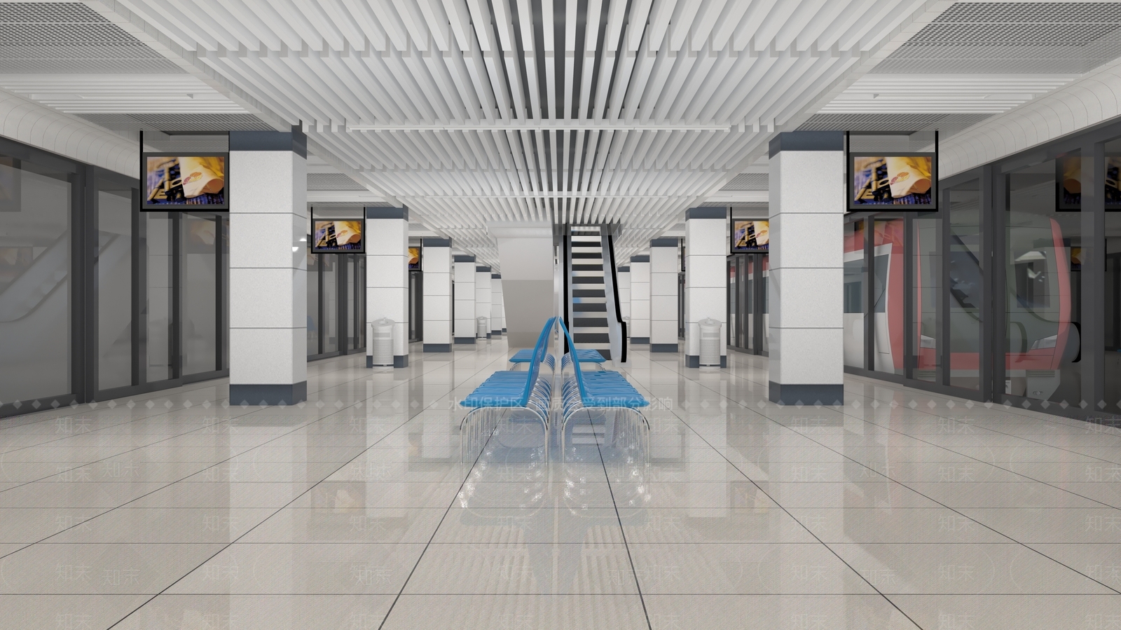 地铁站装修3D模型下载【ID:1142823917】