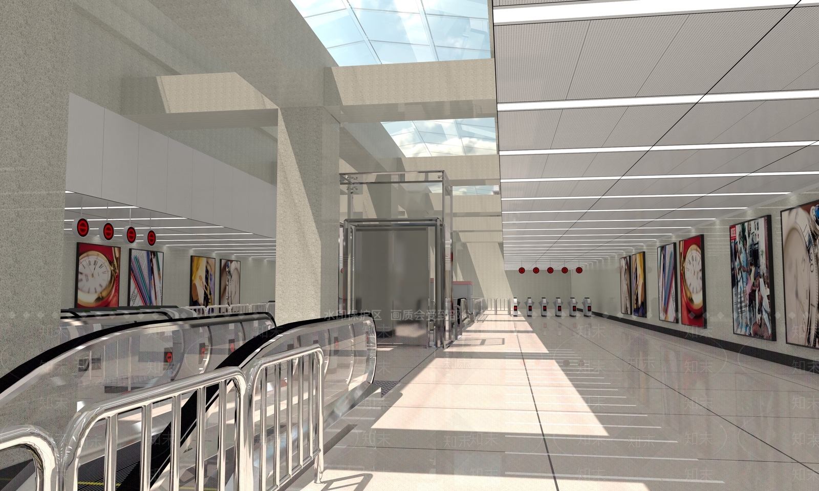 地铁站装修3D模型下载【ID:1142824005】