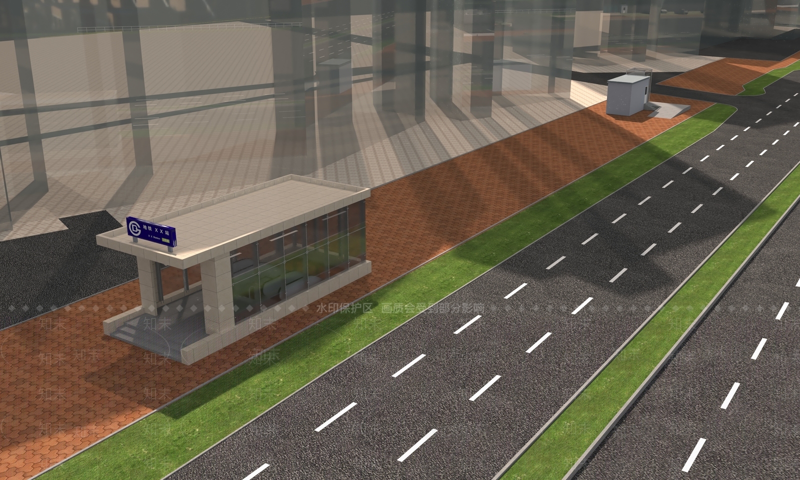 地铁站出入口3D模型下载【ID:1142824292】