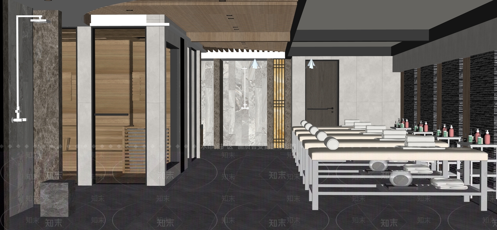 现代浴室澡堂SU模型下载【ID:1142825403】