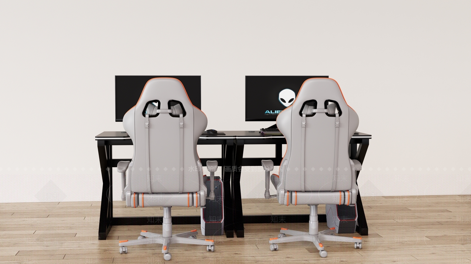 现代电脑桌椅SU模型下载【ID:1142825965】