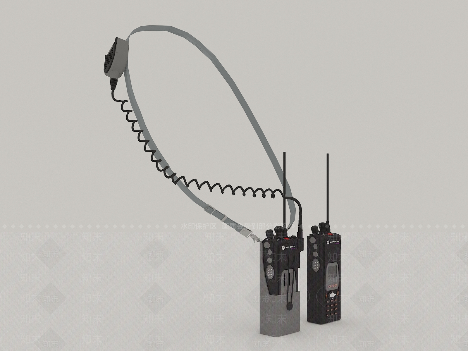 警用对讲机SU模型下载【ID:1142831663】