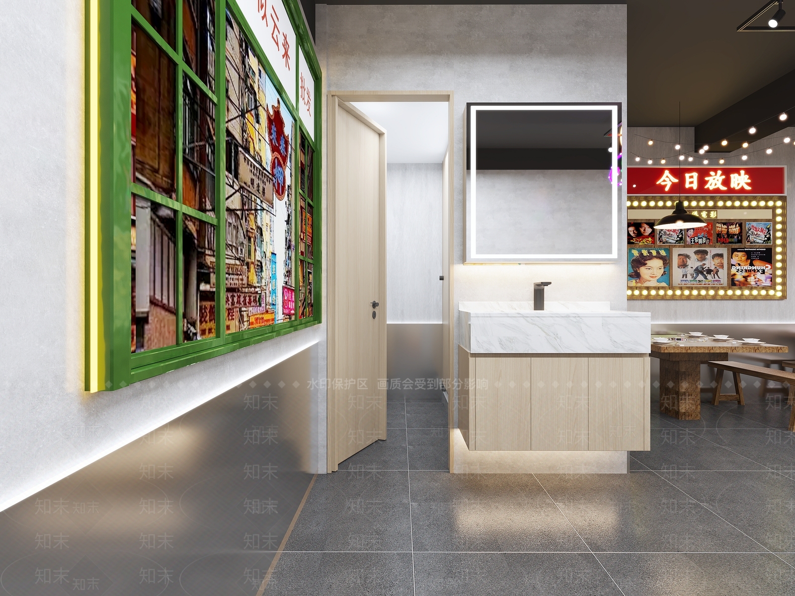 复古风格中式火锅店3D模型下载【ID:1142831983】