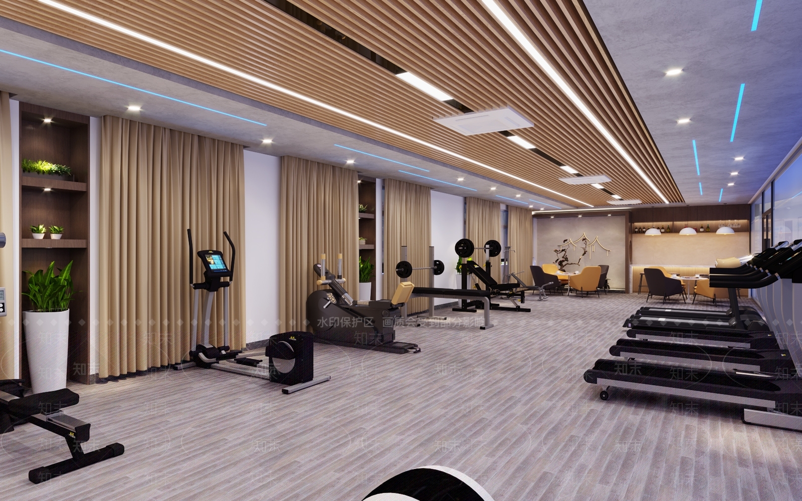 健身房设计3D模型下载【ID:1142832688】