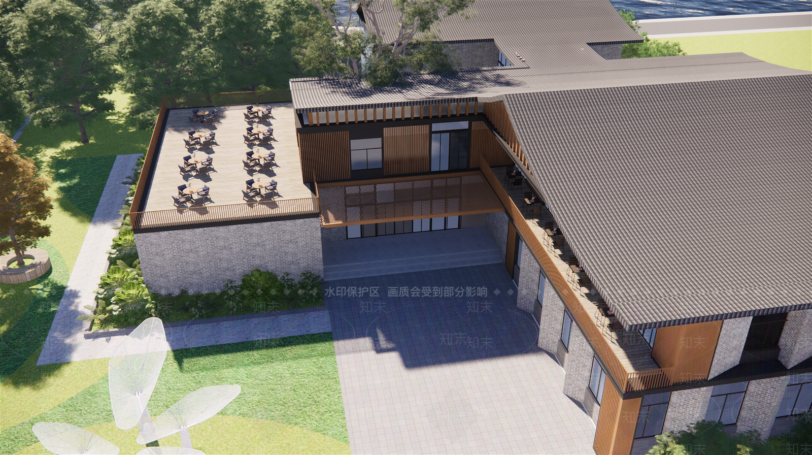 现代校史馆建筑SU模型下载【ID:1142835465】