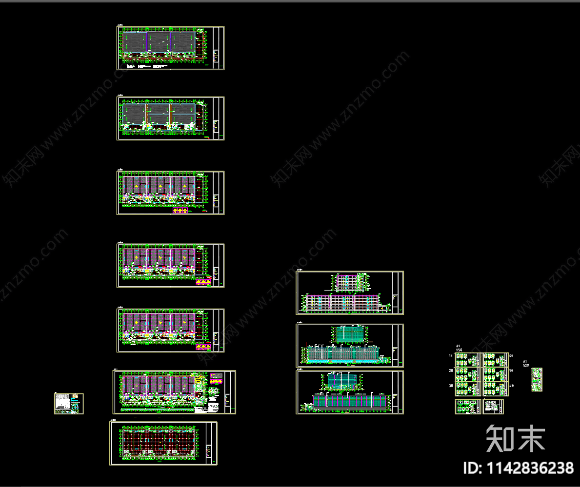 农产品电商物流园冷库建筑施工图下载【ID:1142836238】