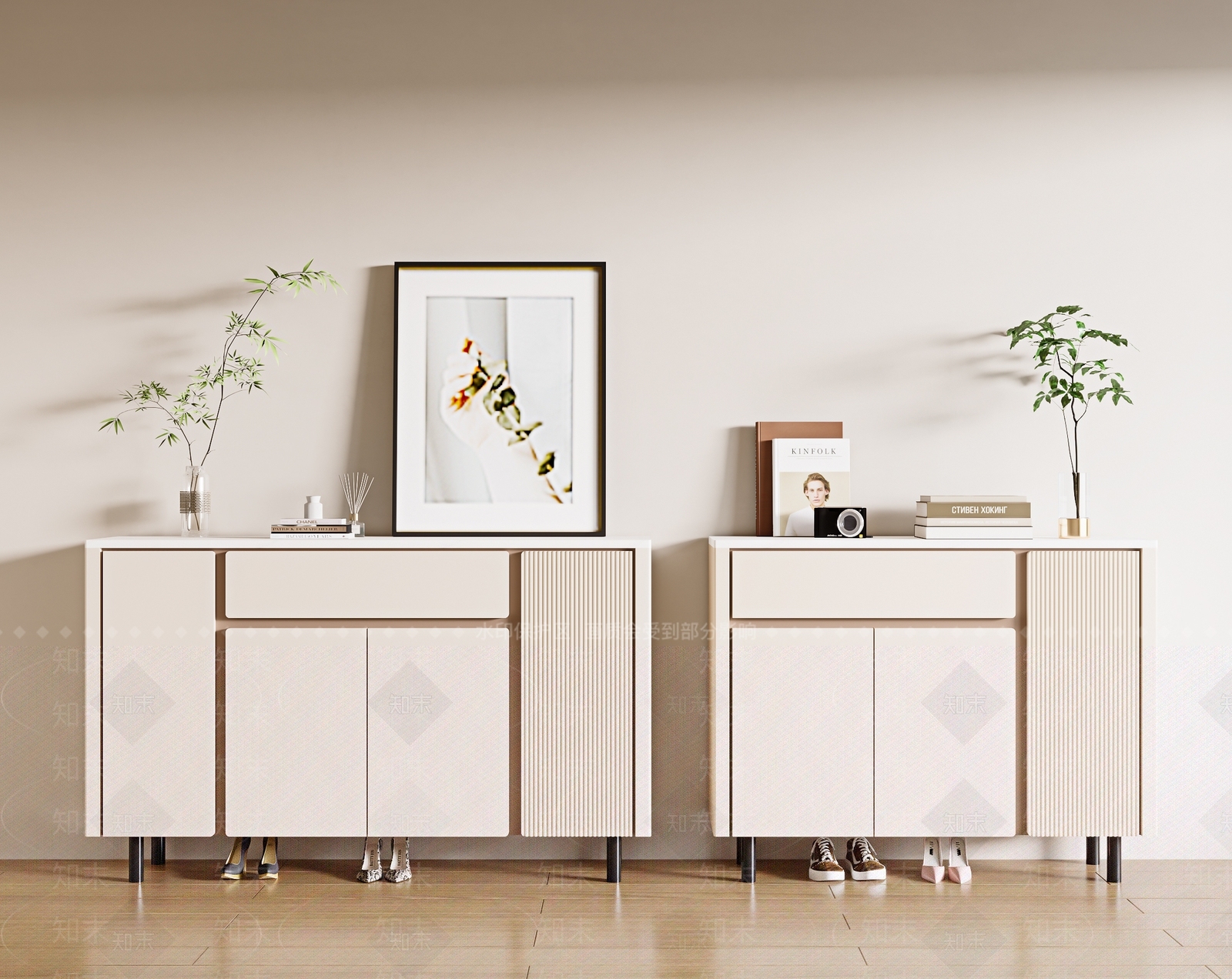 现代鞋柜3d模型3D模型下载【ID:1142837175】