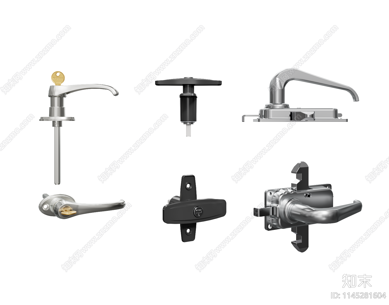 现代门把手3D模型下载【ID:1145281604】
