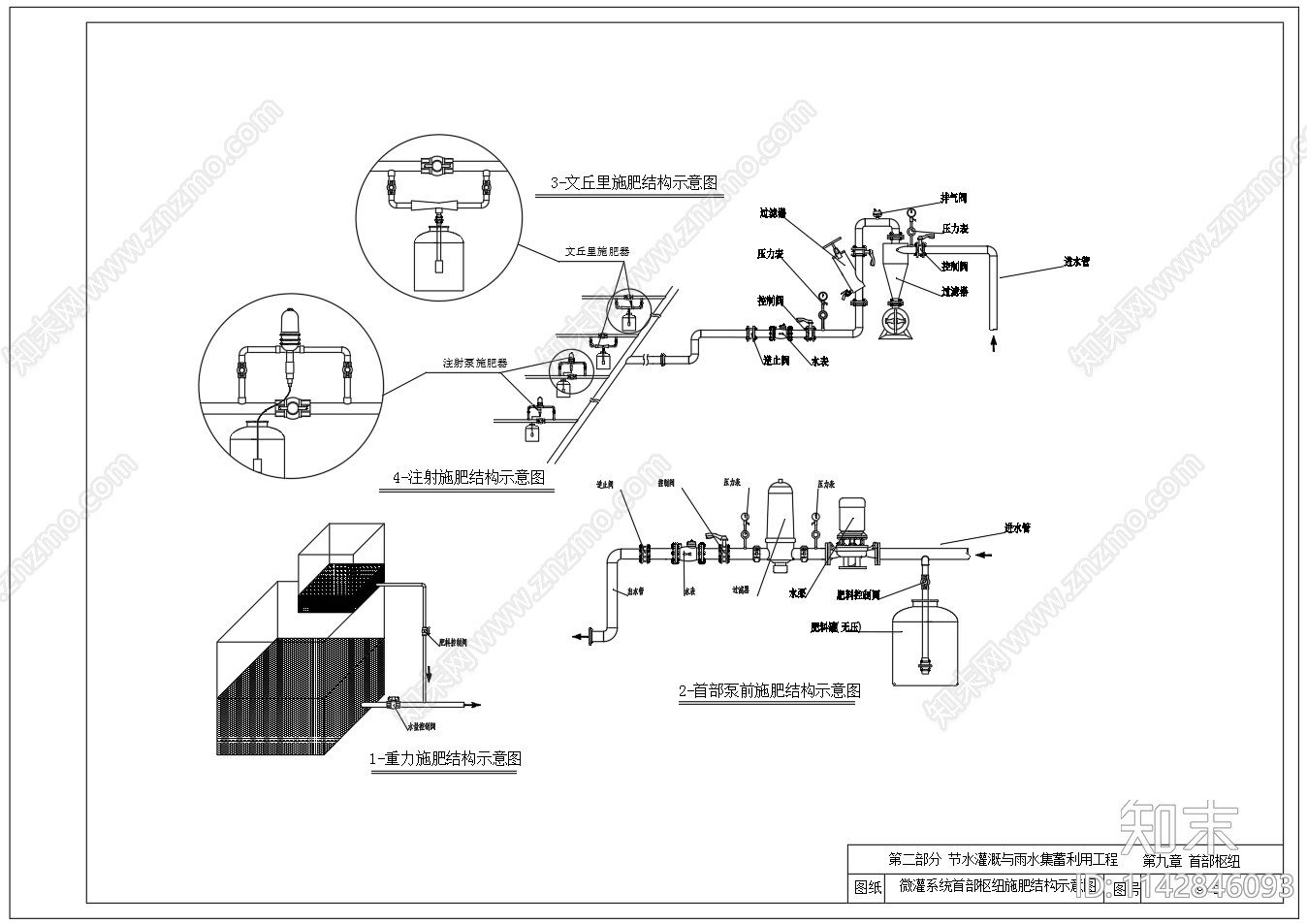 节水灌溉工程首部枢纽节点cad施工图下载【ID:1142846093】