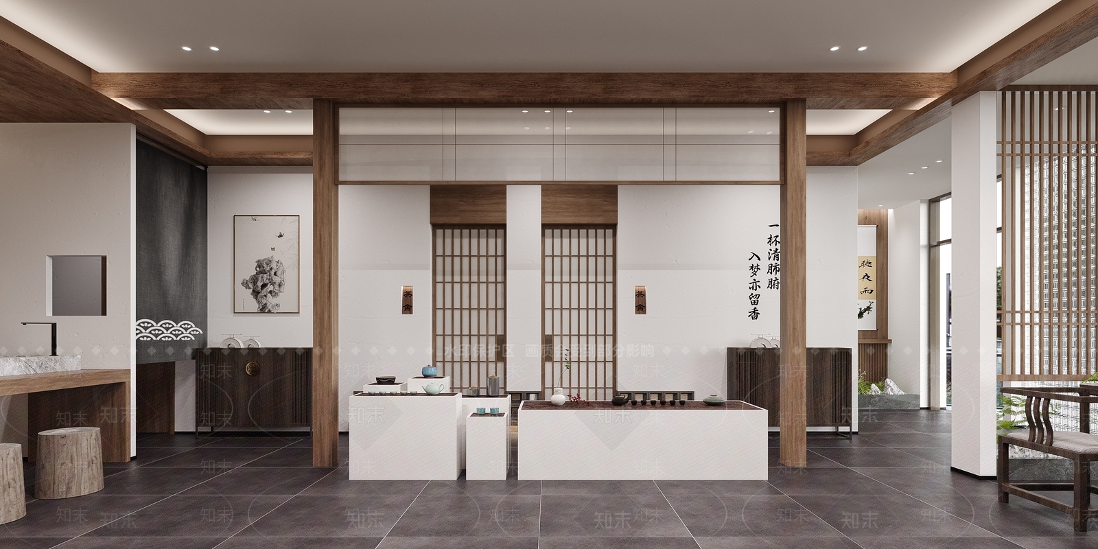 禅意茶叶店3D模型下载【ID:1142846397】
