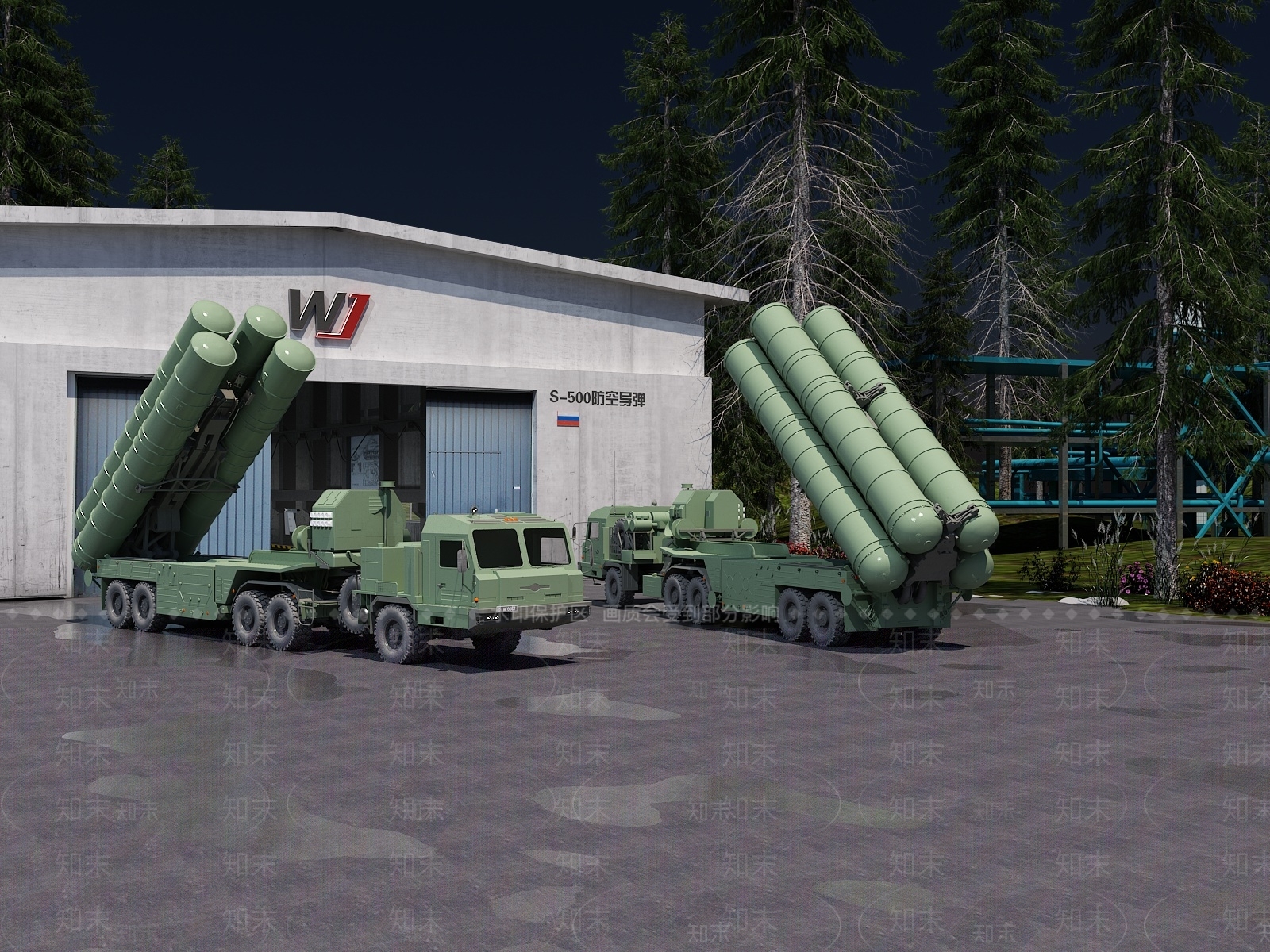 防空导弹3D模型下载【ID:1142849476】