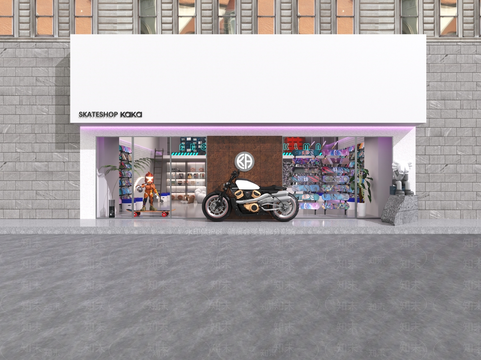 现代滑板店玩具礼品店3D模型下载【ID:1142853443】