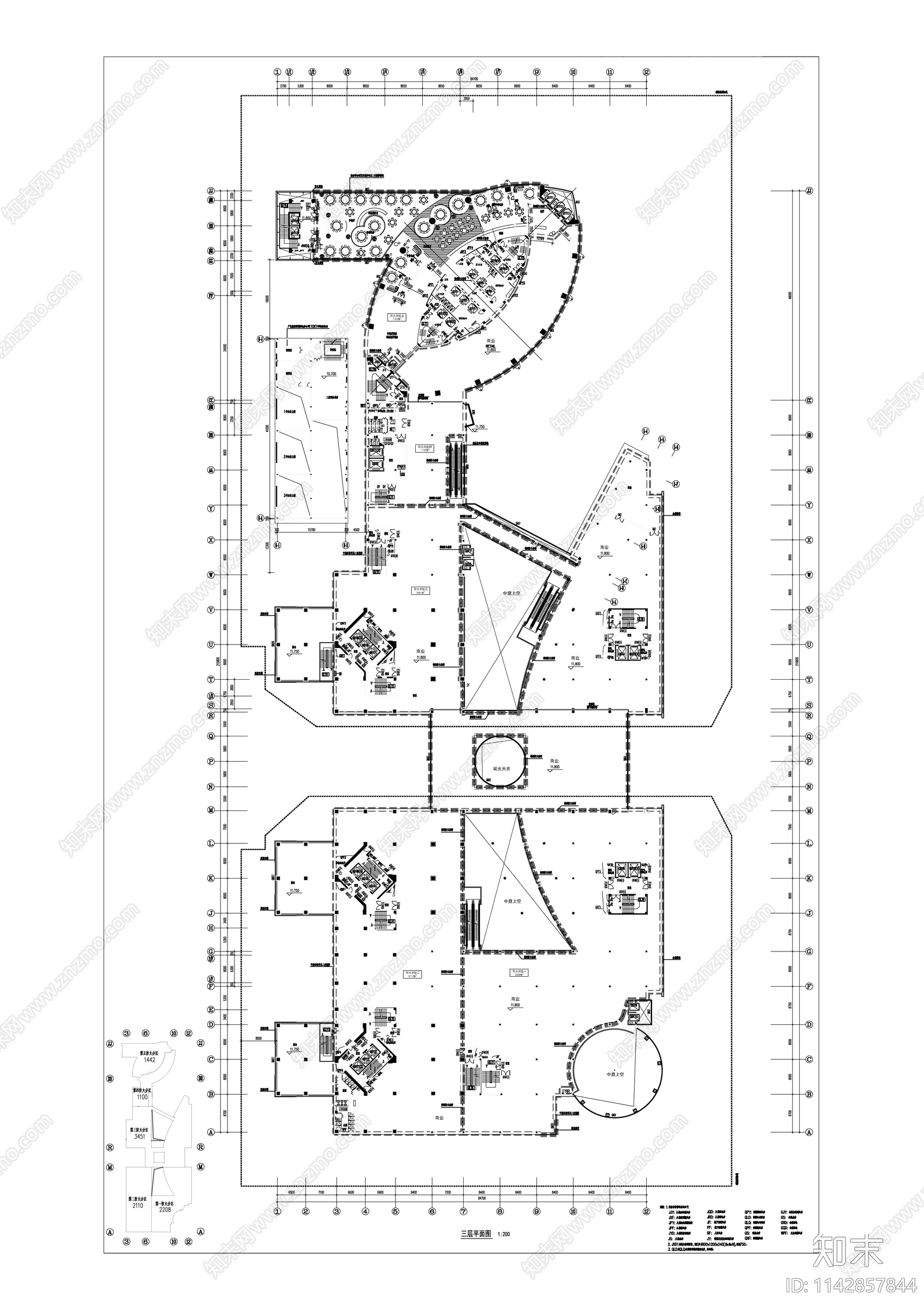 华强广场商业综合体建筑cad施工图下载【ID:1142857844】