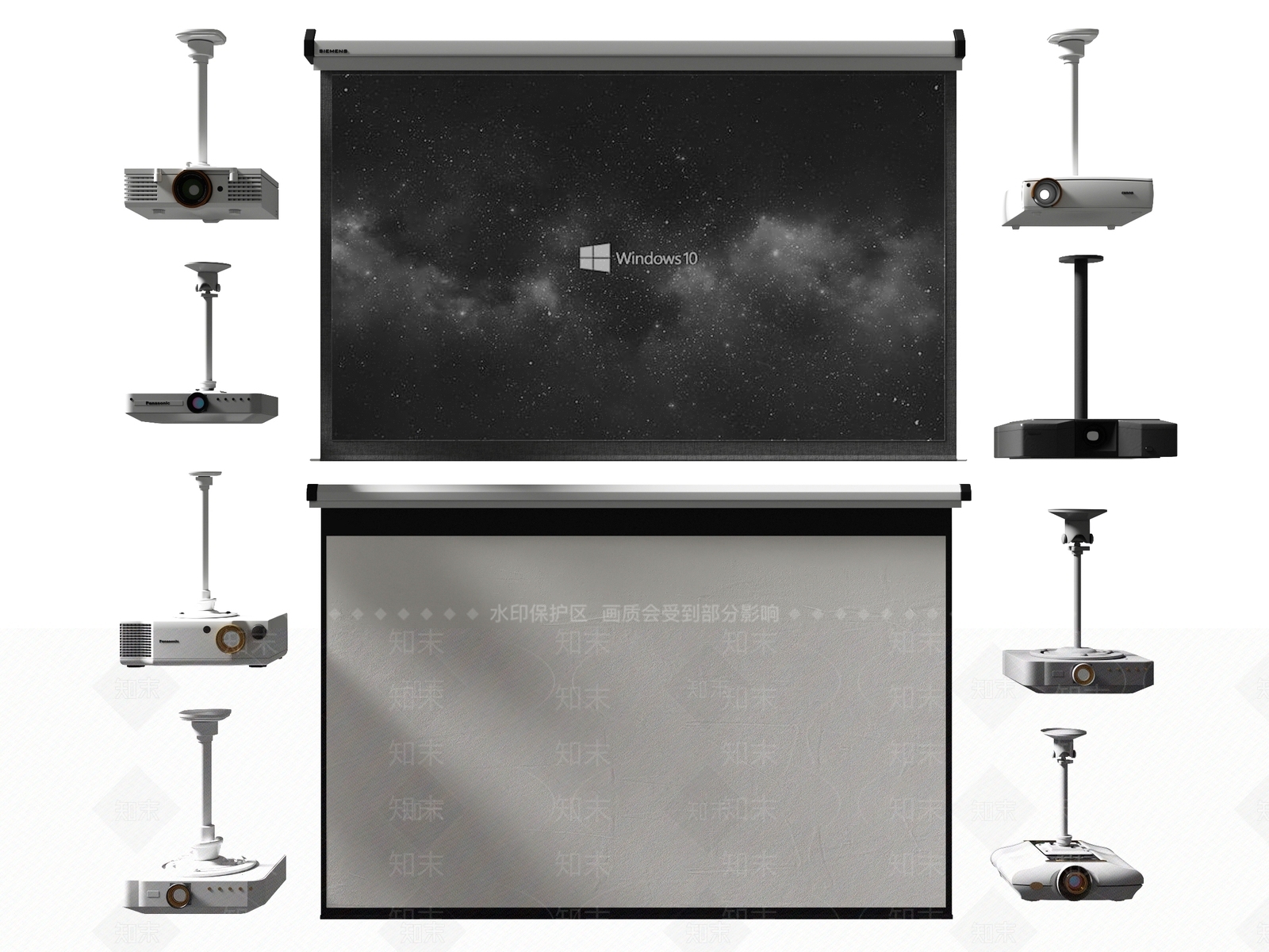 办公投影议SU模型下载【ID:1142860863】