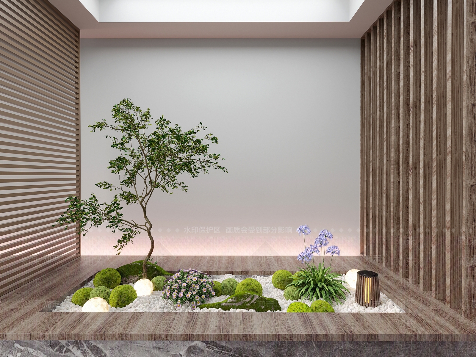 现代室内组团小景模型SU模型下载【ID:1142861087】