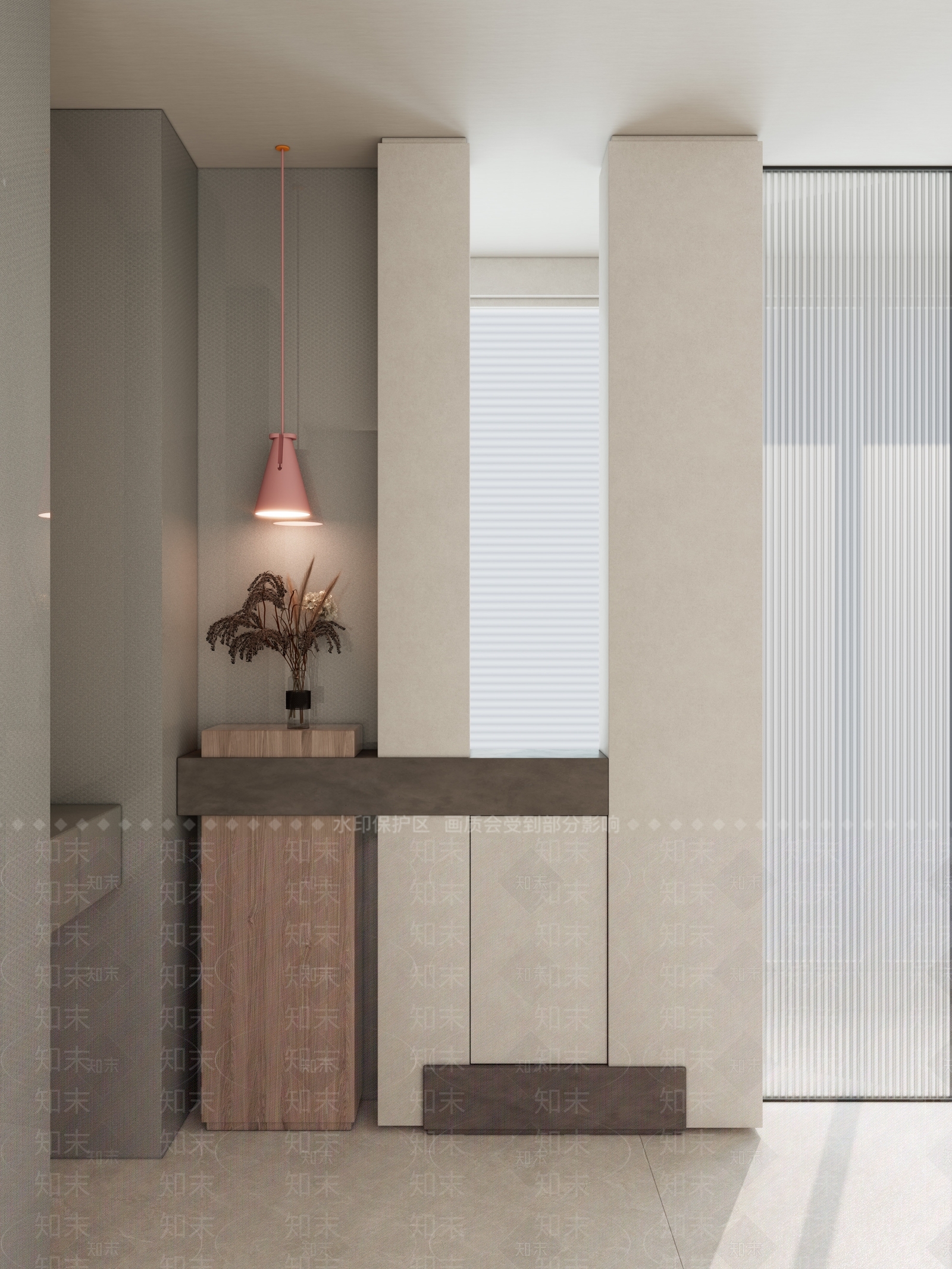 意式简约风岩板造型隔断玄关3D模型下载【ID:1142877797】