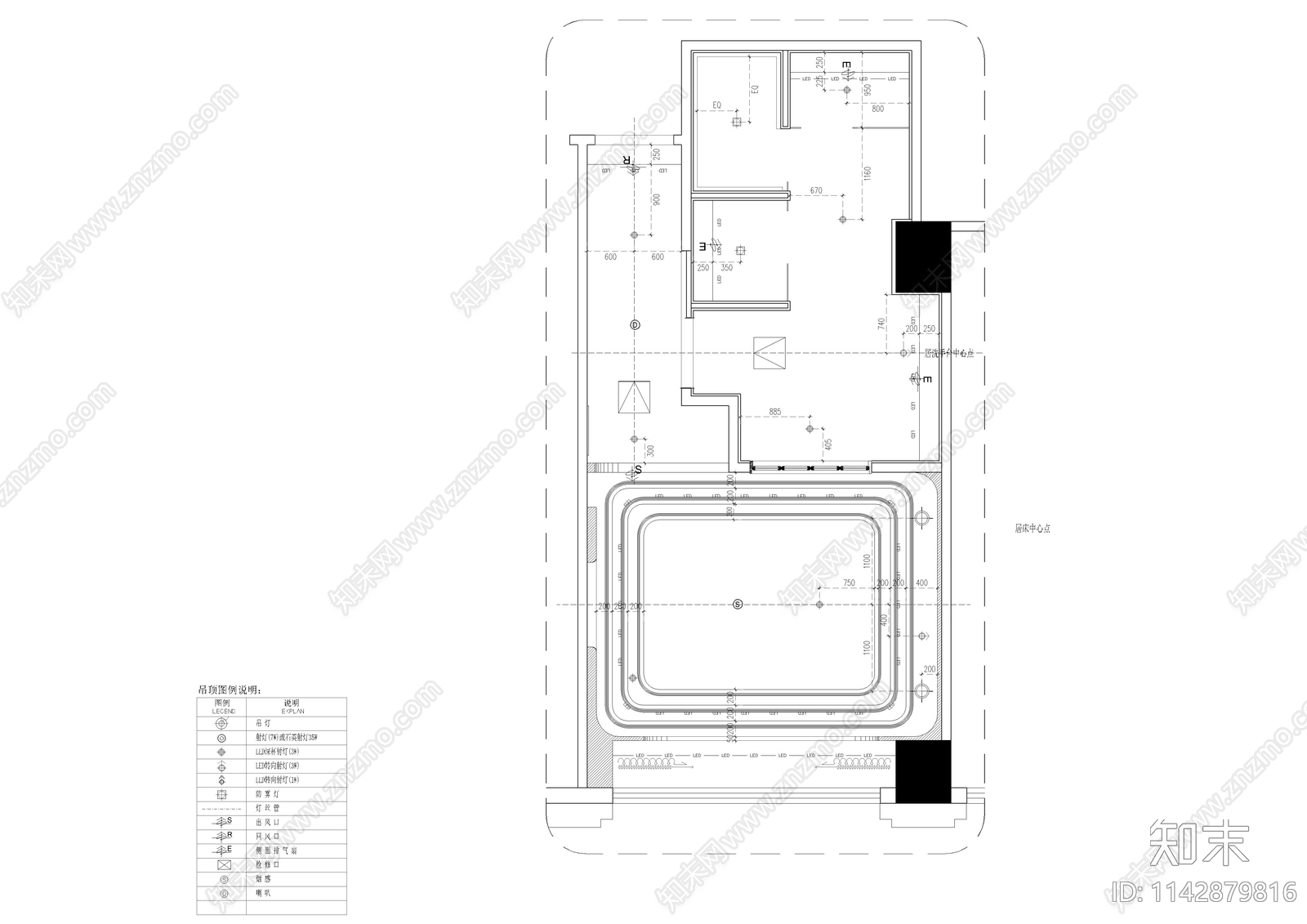 vip客房室内装修cad施工图下载【ID:1142879816】