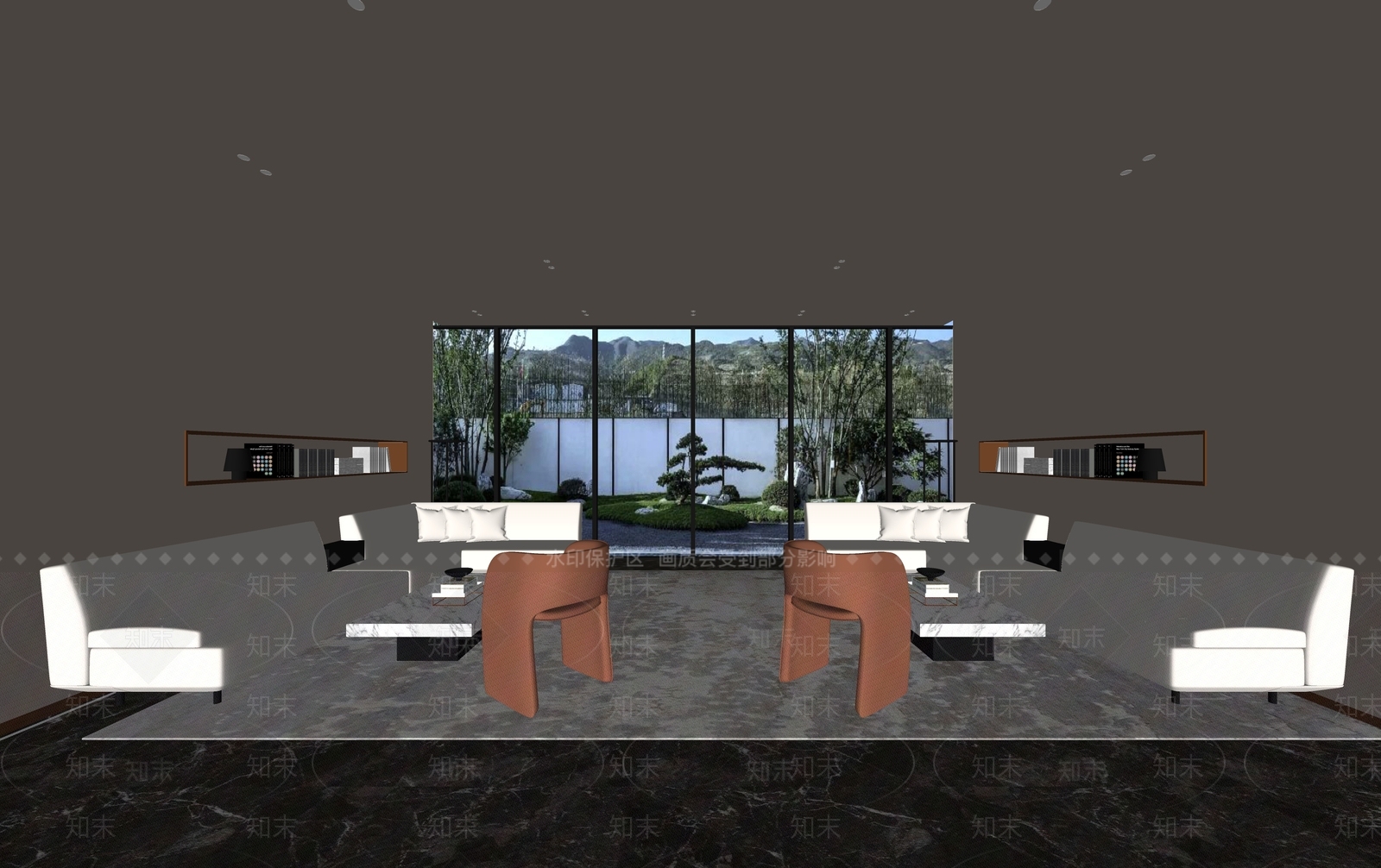 现代休息区SU模型下载【ID:1142885894】