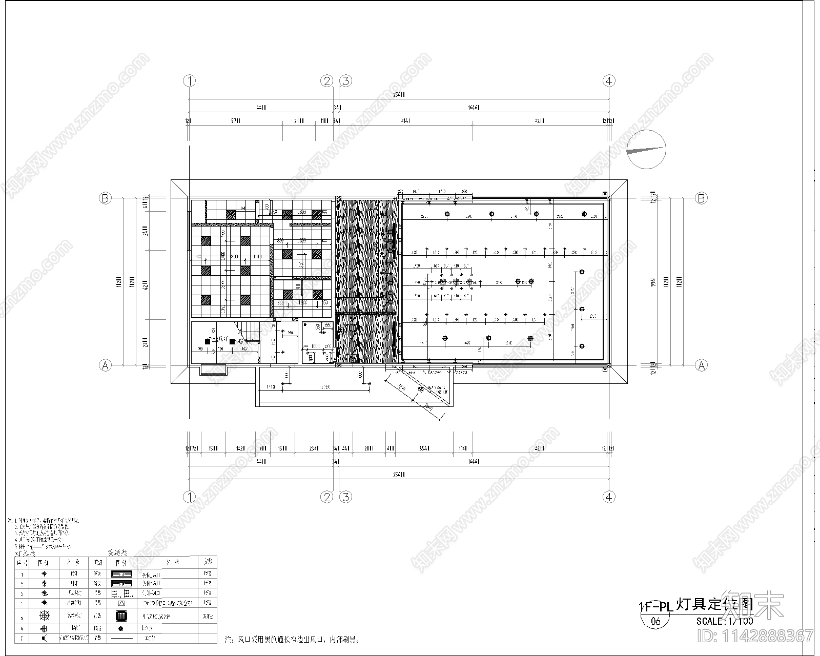 自助餐厅室内装饰cad施工图下载【ID:1142888367】