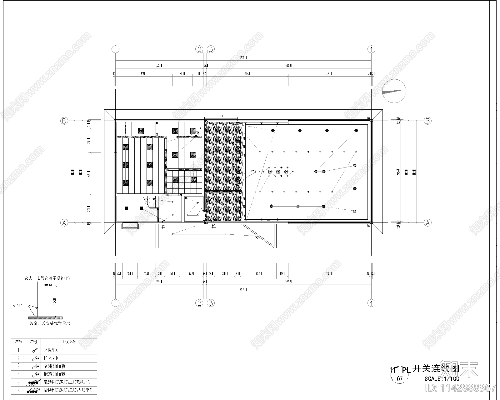 自助餐厅室内装饰cad施工图下载【ID:1142888367】