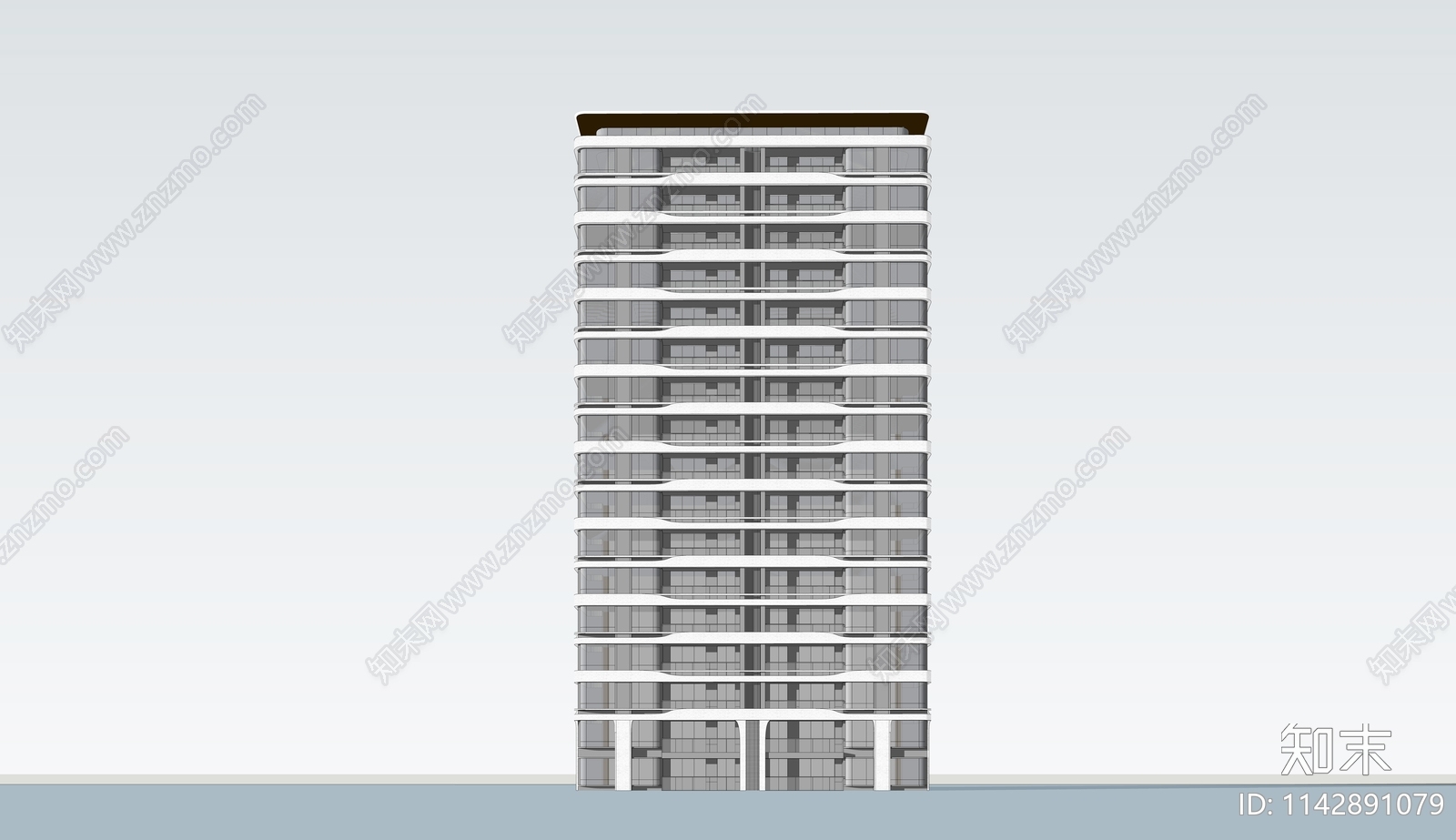 现代高层住宅SU模型下载【ID:1142891079】