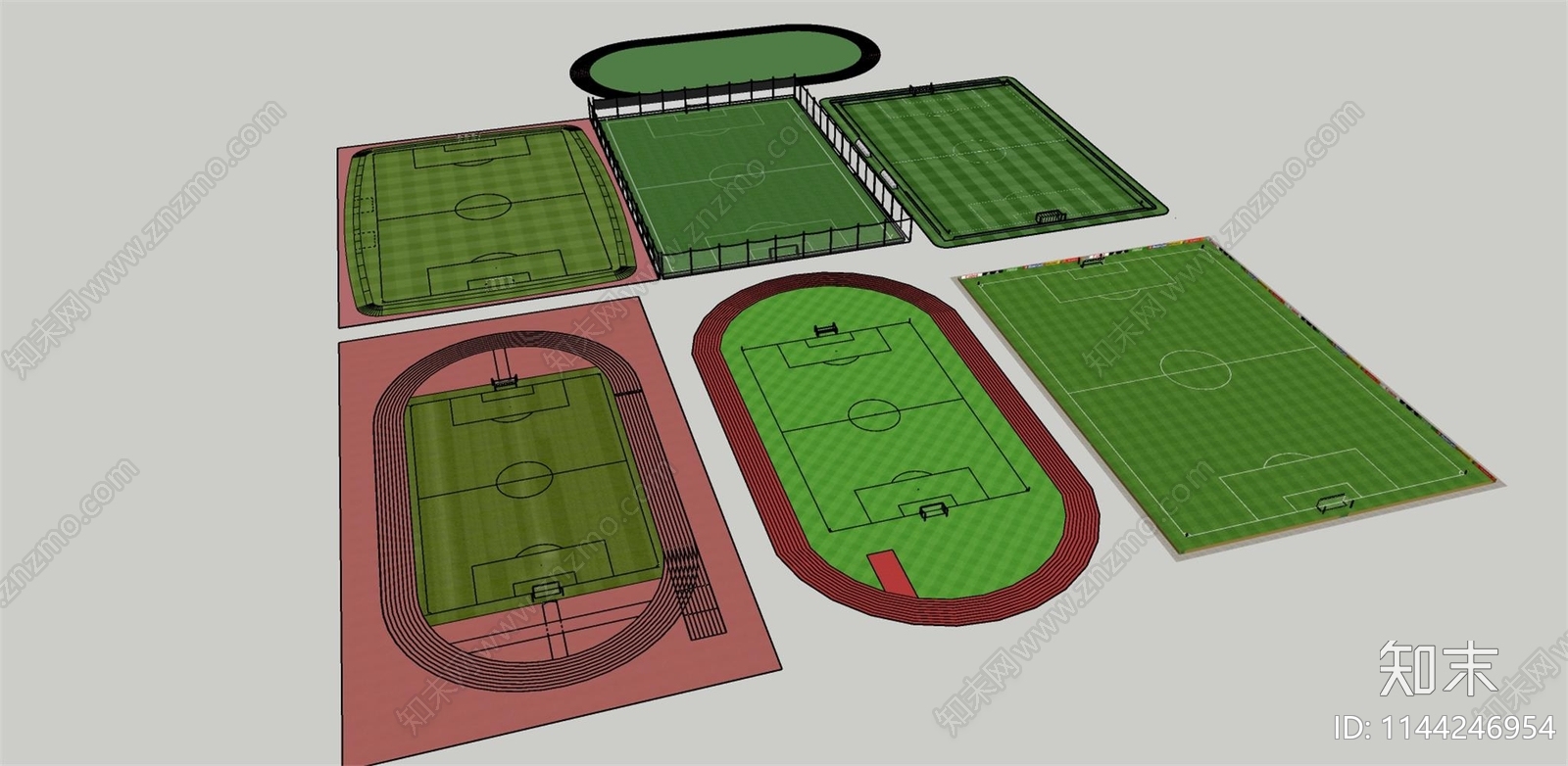 现代足球场SU模型下载【ID:1144246954】
