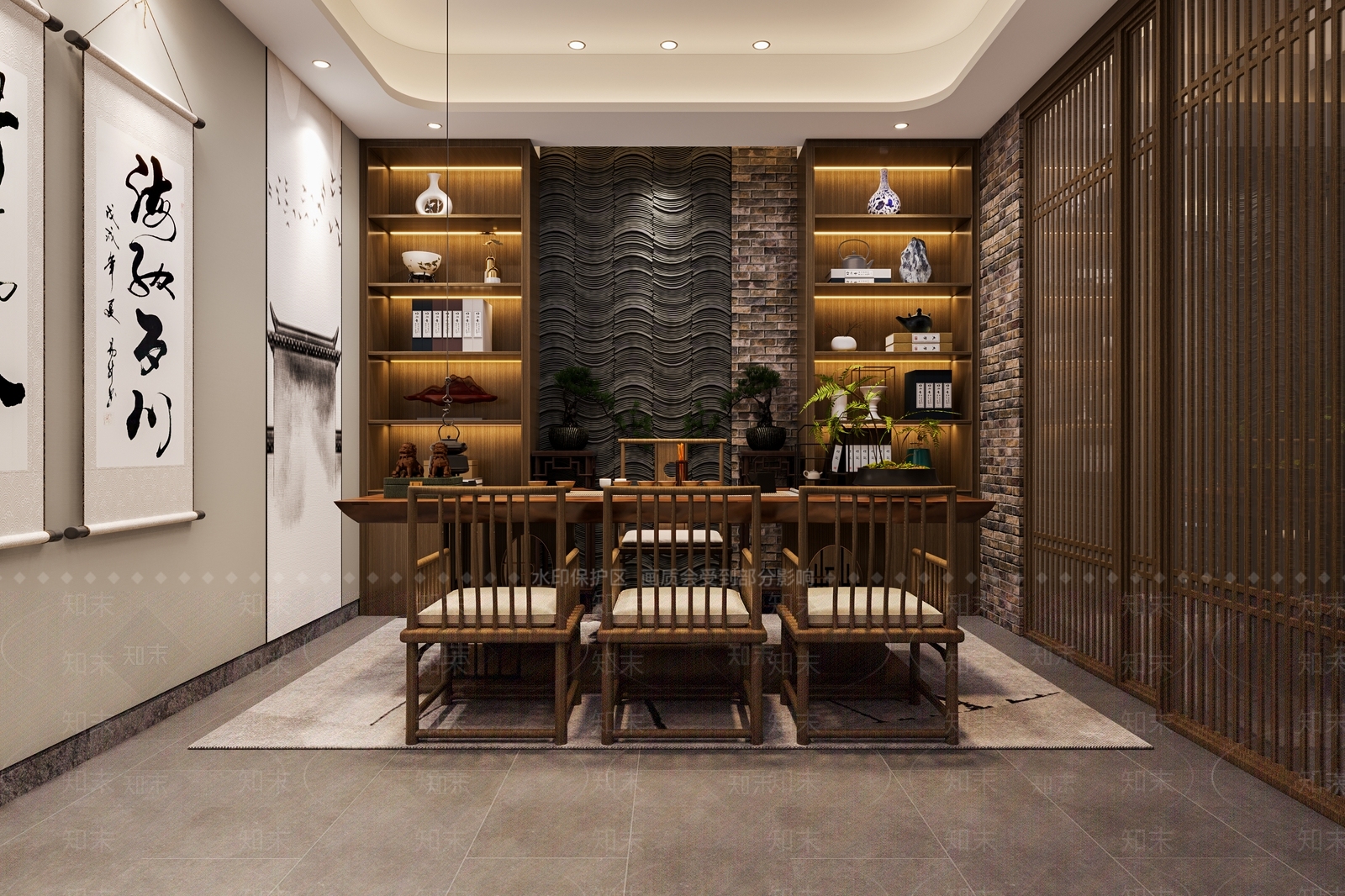 中餐厅3D模型下载【ID:1213965494】