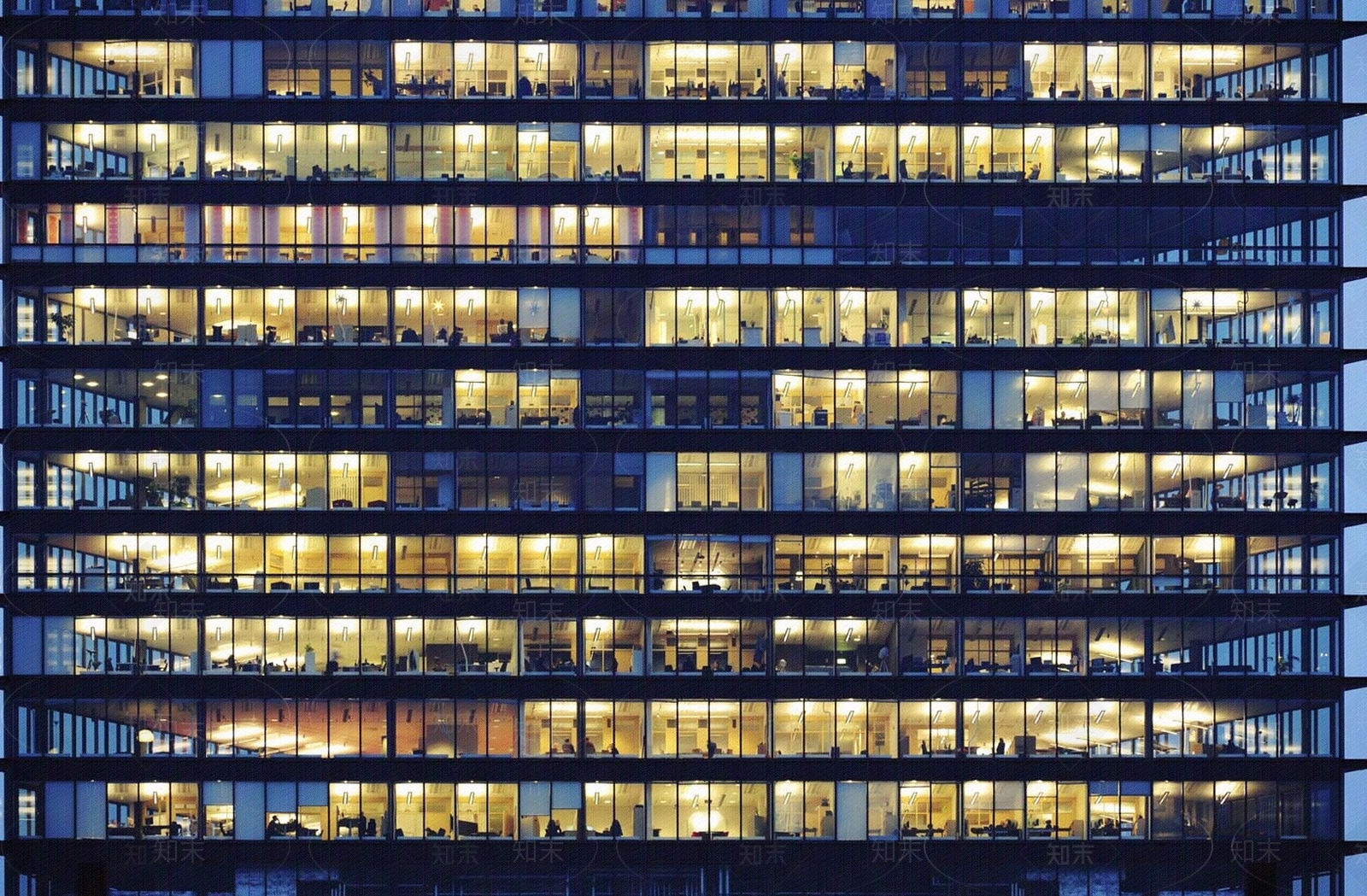 夜晚玻璃室内办公楼室内灯光亮片建筑外立面贴图下载【ID:1147672655】