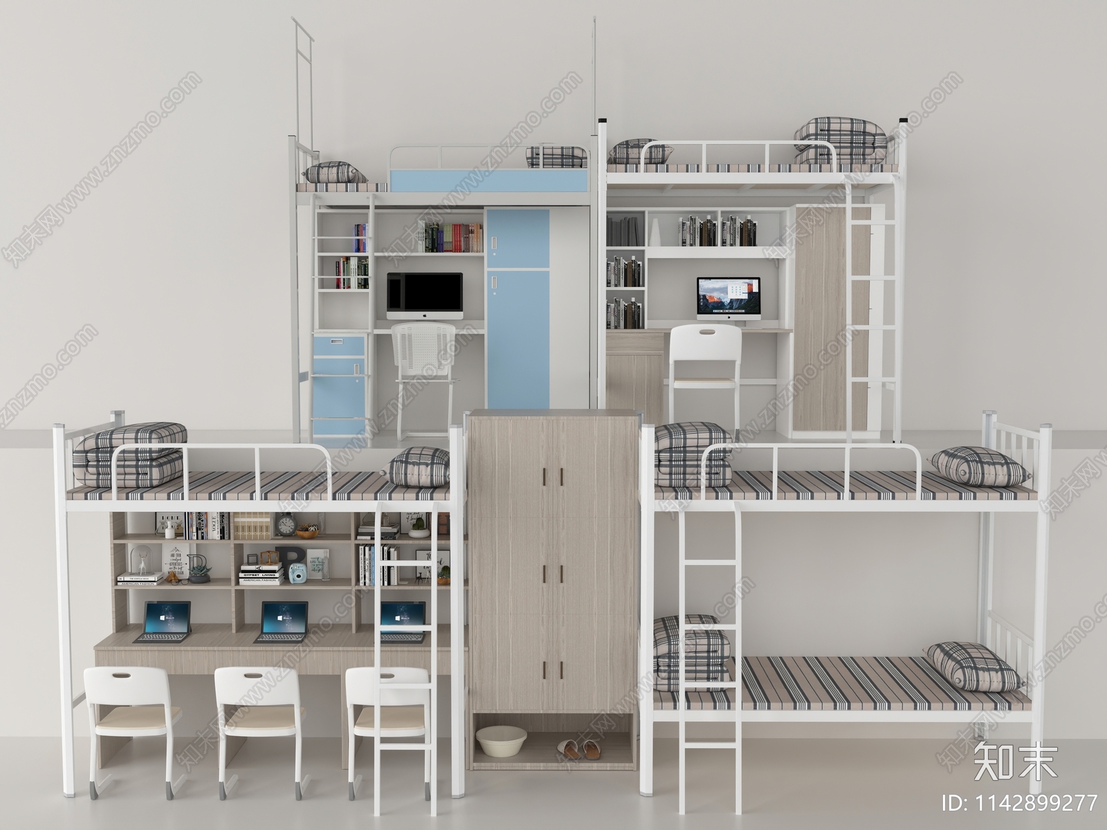 双层床3D模型下载【ID:1142899277】