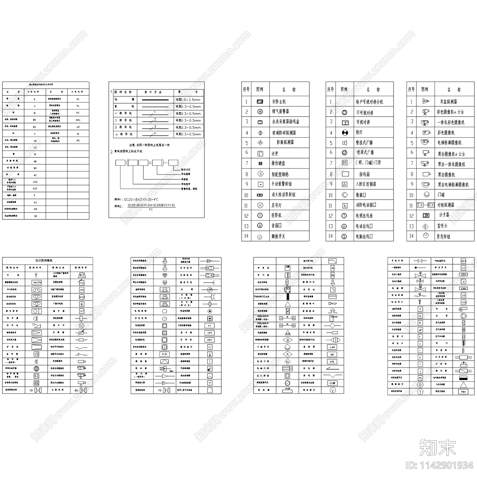 土建类各专业建电水暖图例cad施工图下载【ID:1142901934】