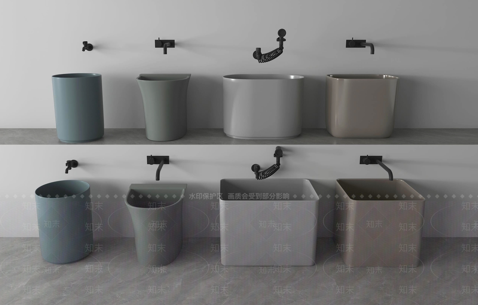 拖把池3D模型下载【ID:1142906318】