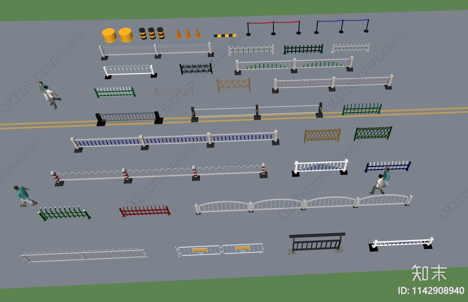 现代道路护栏SU模型下载【ID:1142908940】