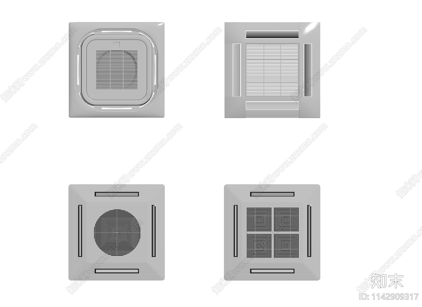 现代空调风口SU模型下载【ID:1142909317】