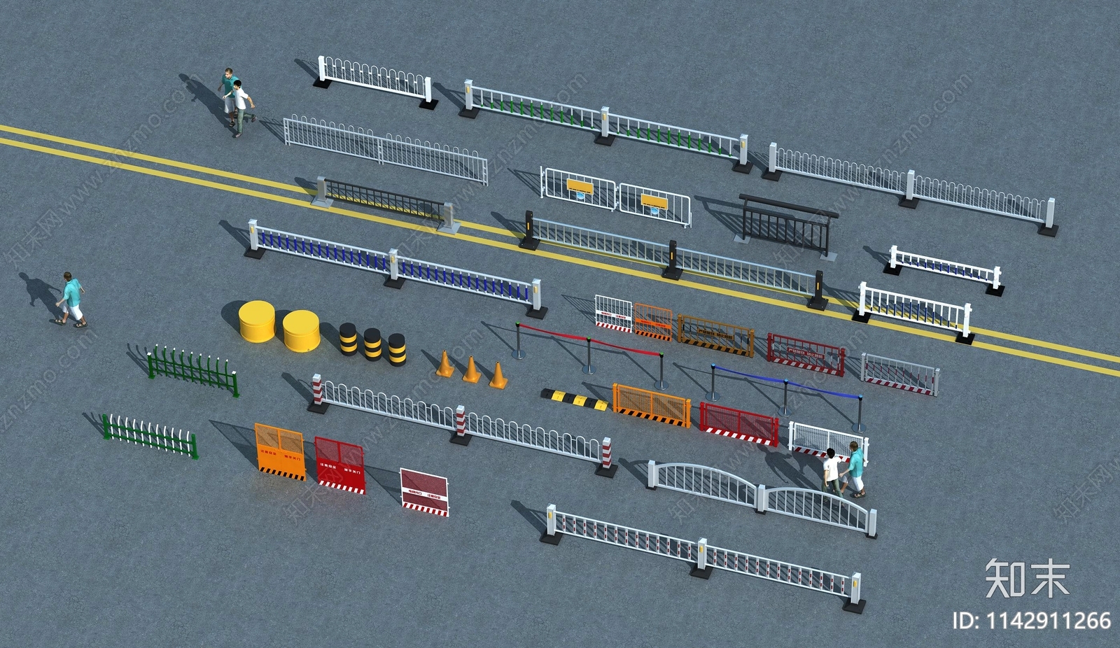 现代道路护栏SU模型下载【ID:1142911266】