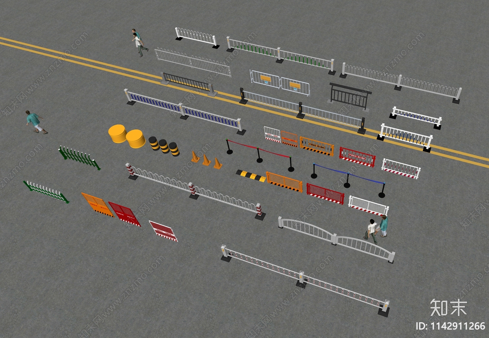 现代道路护栏SU模型下载【ID:1142911266】