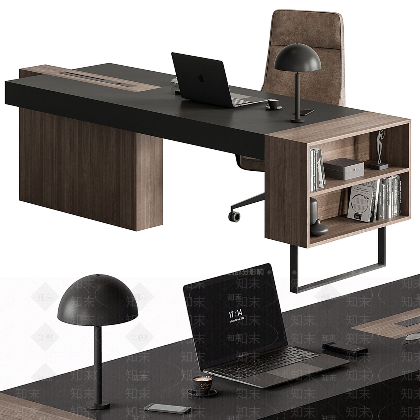 现代办公桌椅3D模型下载【ID:1143129352】