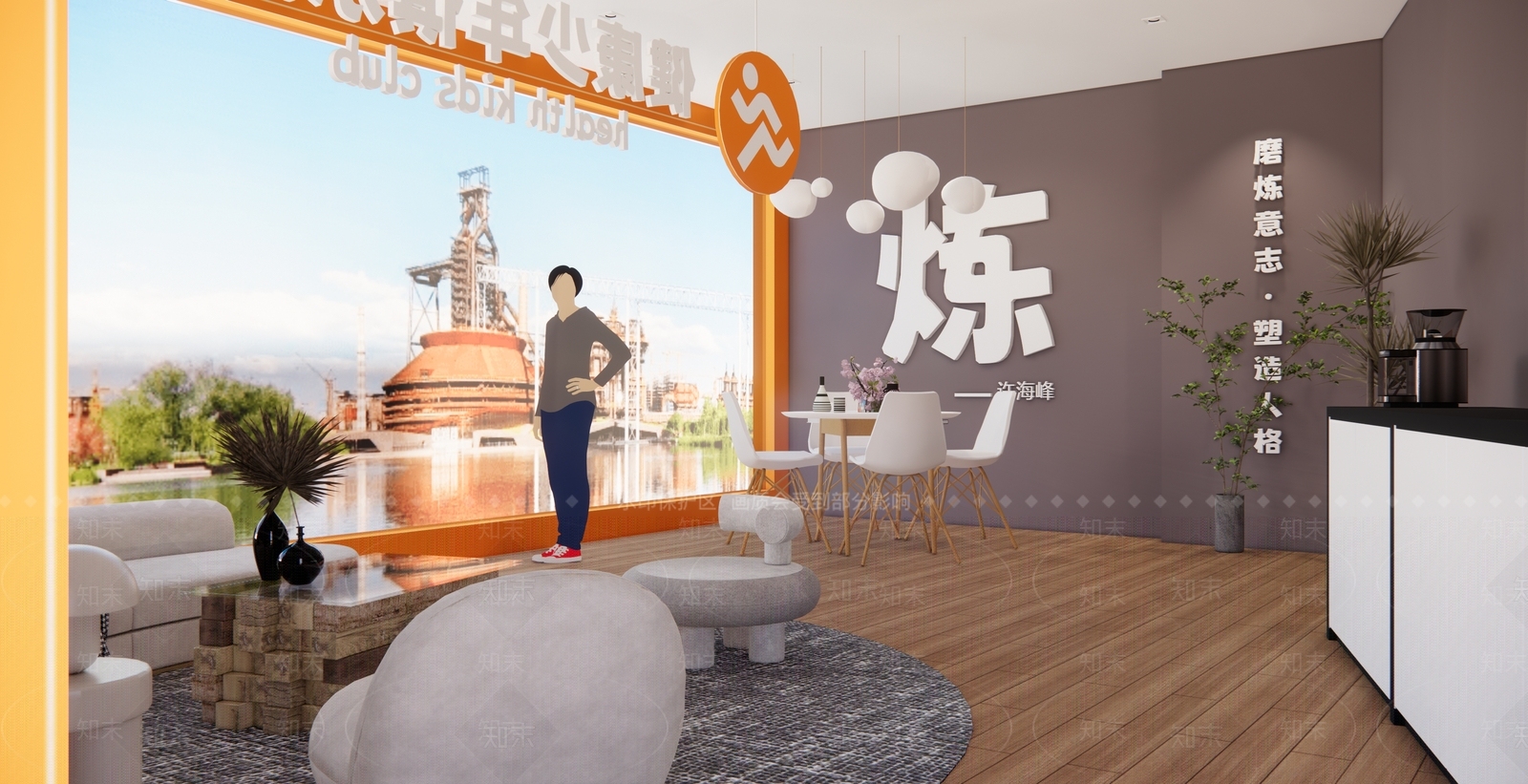 现代体育锻炼身体展厅SU模型下载【ID:1142919760】