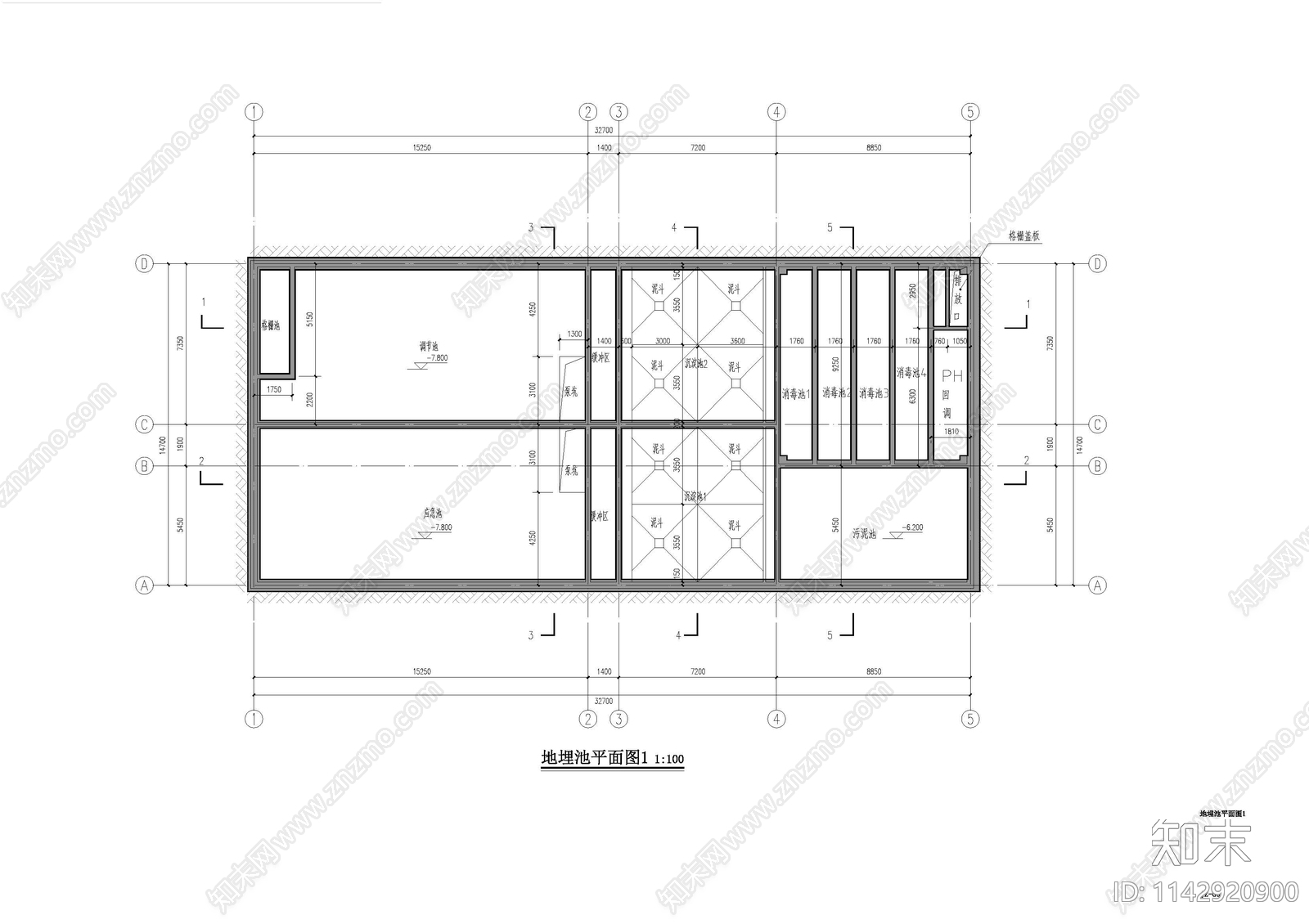 医院污水处理站cad施工图下载【ID:1142920900】