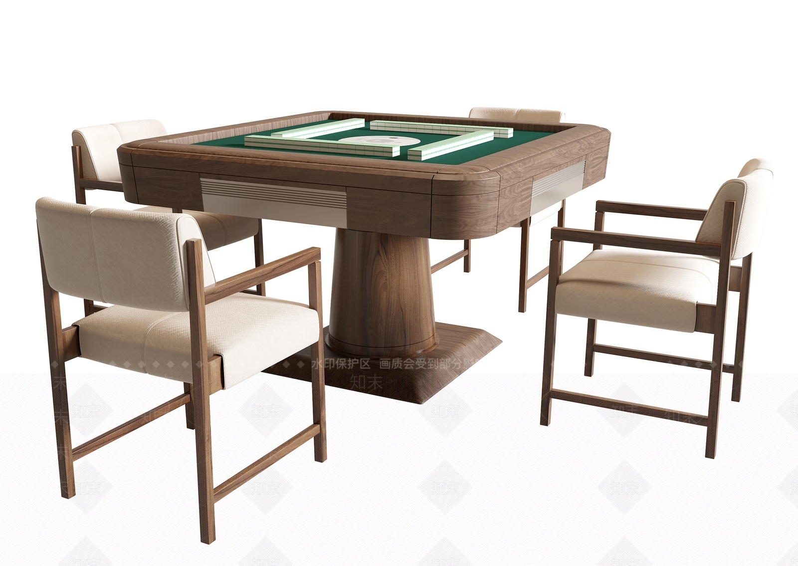 现代麻将桌3D模型下载【ID:1142922266】