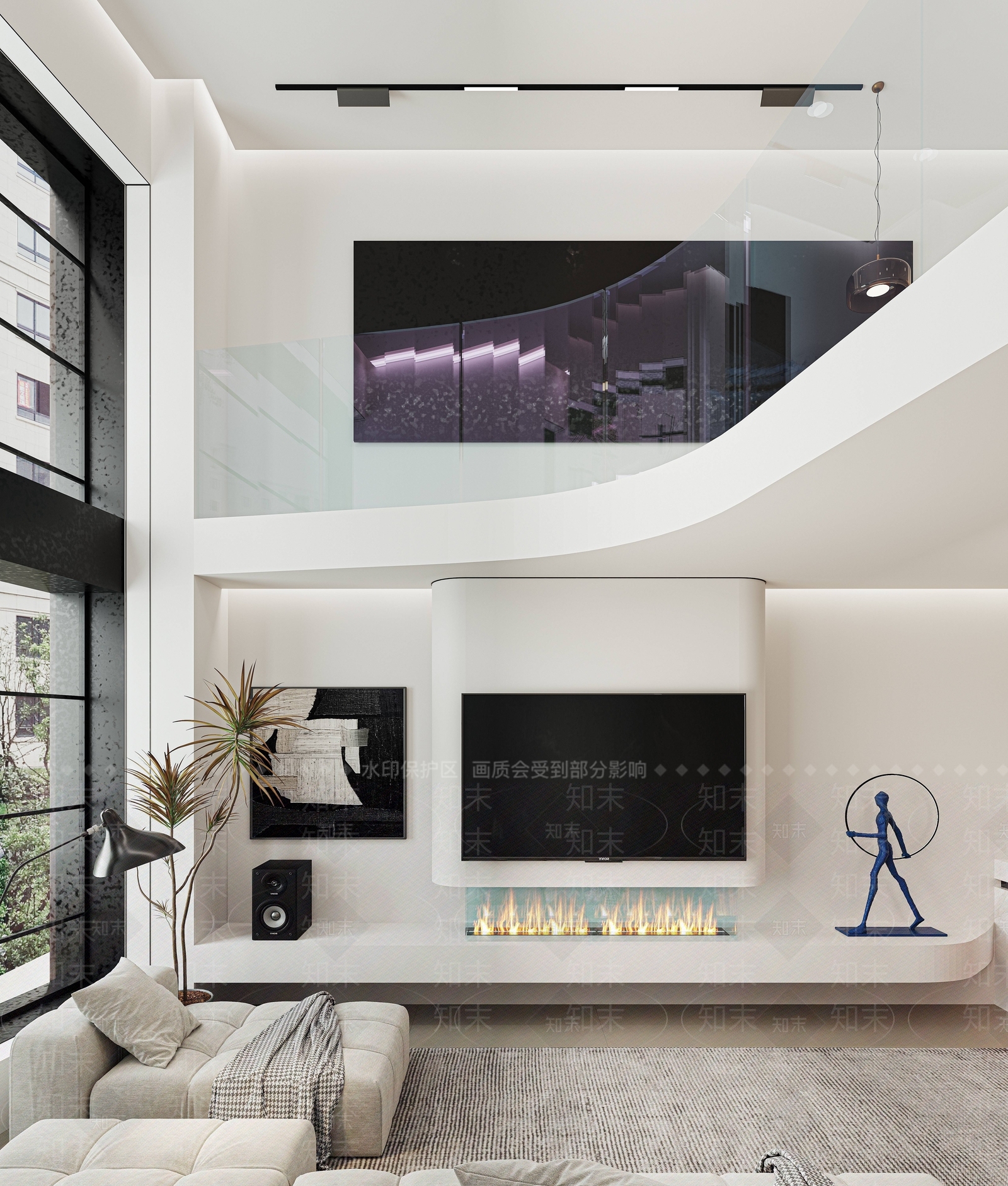 现代loft网红设计师单身公寓民宿3D模型下载【ID:1142924272】