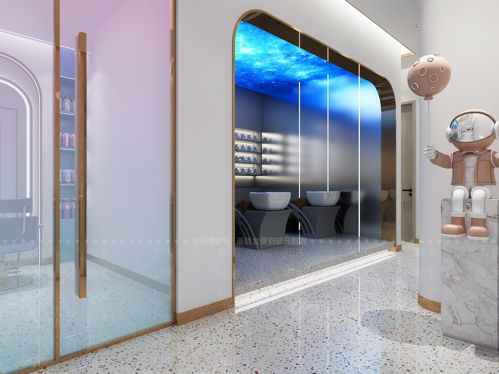 美发店3D模型3D模型下载【ID:1142928171】